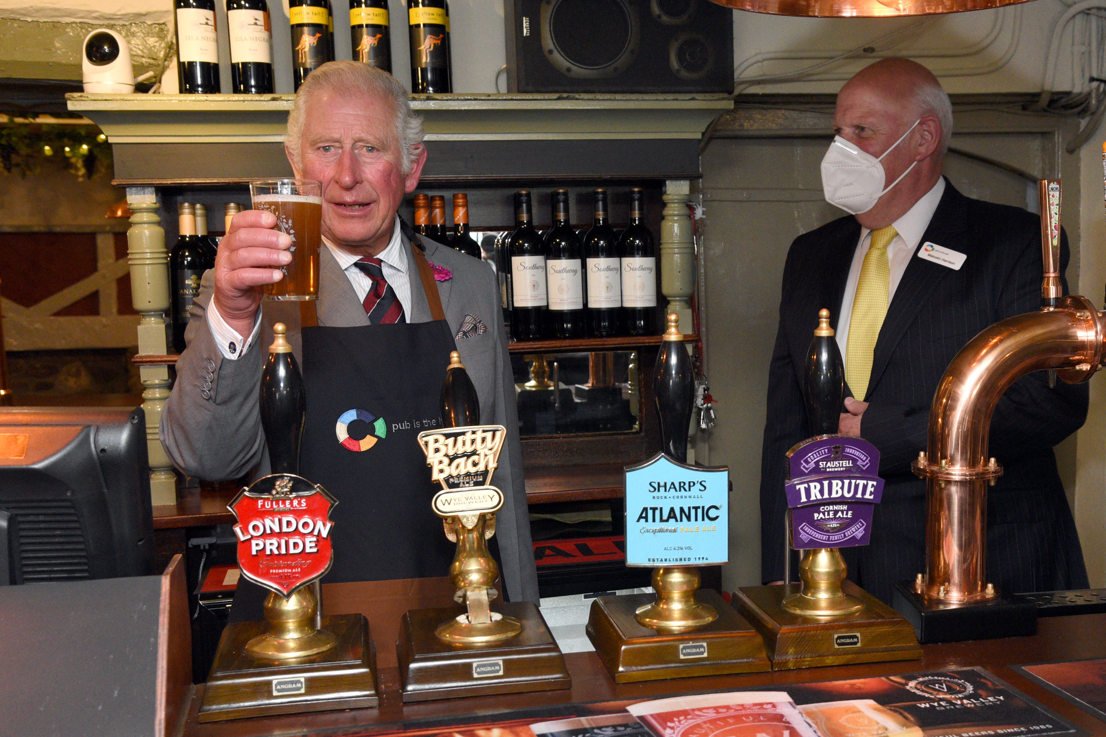 The Prince of Wales Visits Ponthir Publican Who Played a Vital Role in Helping Local Residents During the COVID-19 Pandemic With the Support of Pub Is the Hub